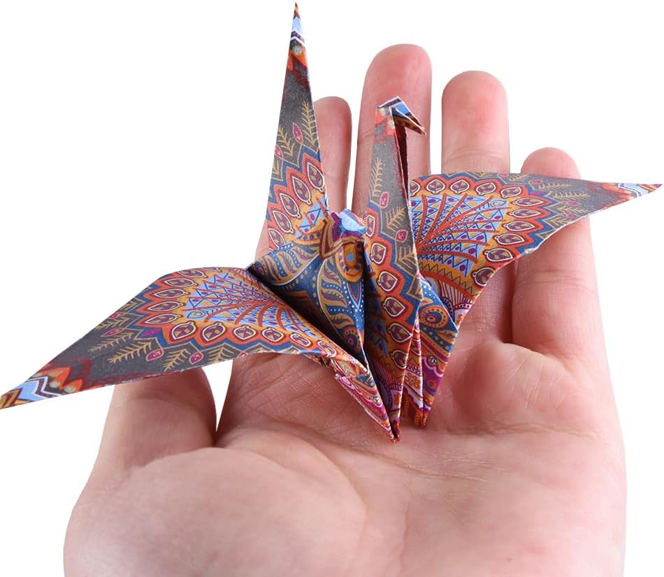Origami Paper Kit 50 Sheets 70GSM 6 Inch Square Double Sided Color 50 Vivid Japanese Washi Chiyo Colors for Hand Crafts Origami Paper Arts Creativity.Ethnic Style - Crafty Corner
