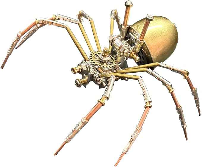 3D Puzzle Metal Model Kits Spider DIY Projects Hobby Kit,Arts & Crafts Making Metal Building Christmas Birthday Gifts (Mechanical Spider E)