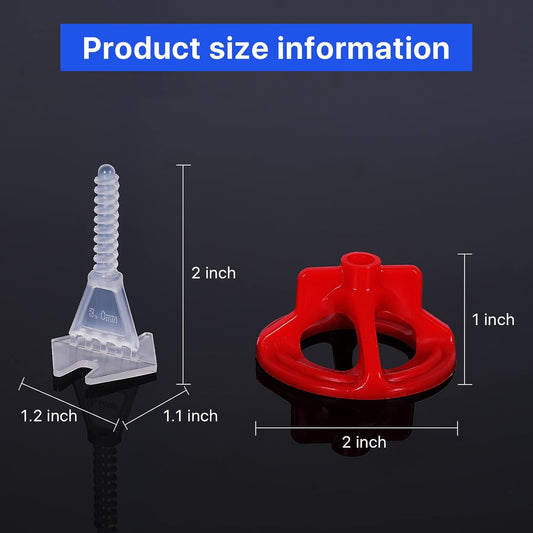 Professional Tile Leveling System Kit,Anti-Loosening Spacers/Wall, Bathroom Tiling - 1/32" Precision Alignment & Grout Spacing Tools(100caps+700base, 1/32)