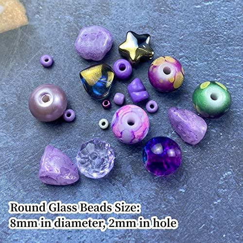 Assorted Glass Resin Beads Multi Size Colors Smooth Cracked Gravel Millet Spacer Beads for Bracelets Necklace Earring DIY Jewelry Making Craft