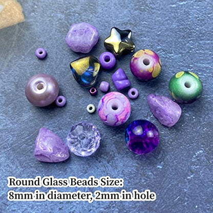 Assorted Glass Resin Beads Multi Size Colors Smooth Cracked Gravel Millet Spacer Beads for Bracelets Necklace Earring DIY Jewelry Making Craft