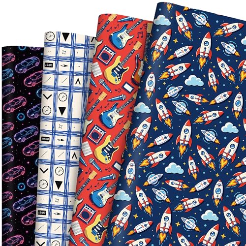 12 Sheets Art Wrapping Paper (12 Count)