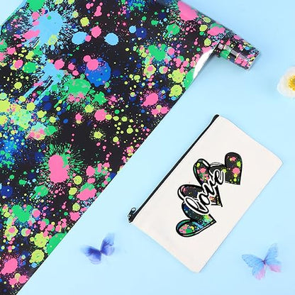 Blue Green Splash Heat Transfer Vinyl Roll