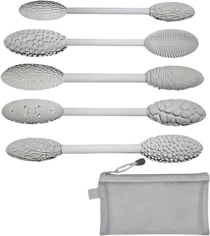 5PCS Double-Ended Clay Sculpting Tools, Polymer Clay Texture Tools Set with Wooden Handle for Pottery, Ceramics, DIY Art Modeling - Professional Sculpting & Detailing Kit