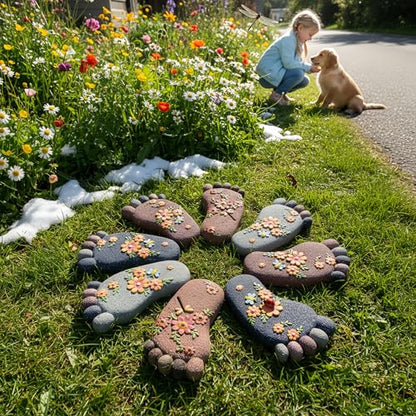 Outdoor Lawn Footprint Stepping Stones