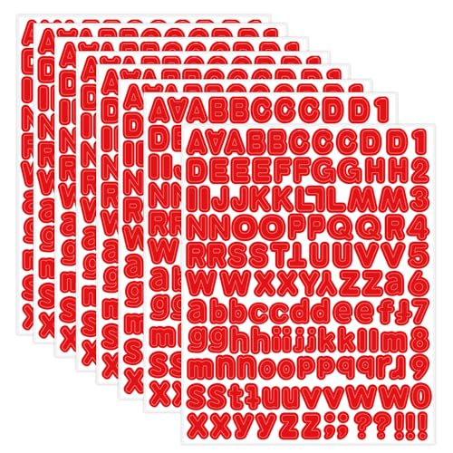Red Alphabet Letter Stickers