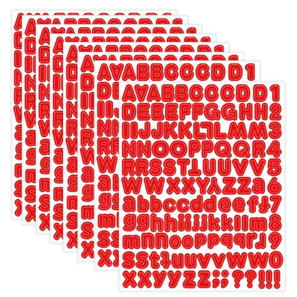 Red Alphabet Letter Stickers