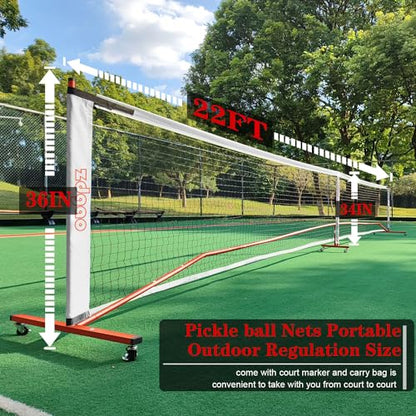 Pickleball Net Set with Wheels