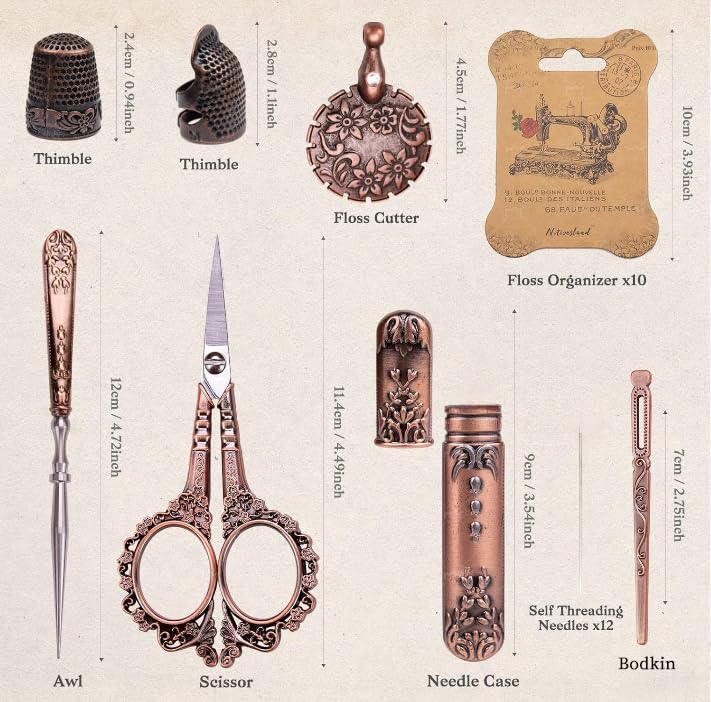 Vintage Embroidery Scissors Kit (30 Count)