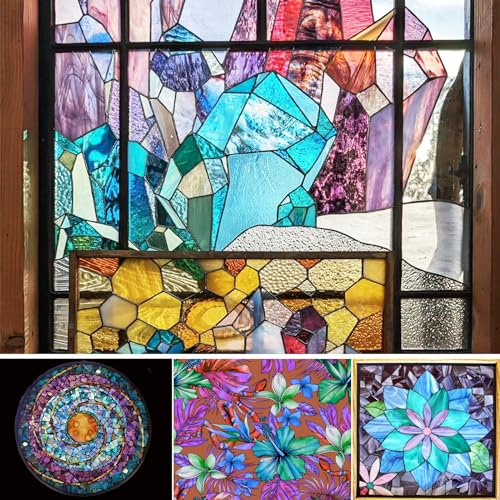 24 Sheets Shades of Purple Stained Glass Sheets (24 Count)
