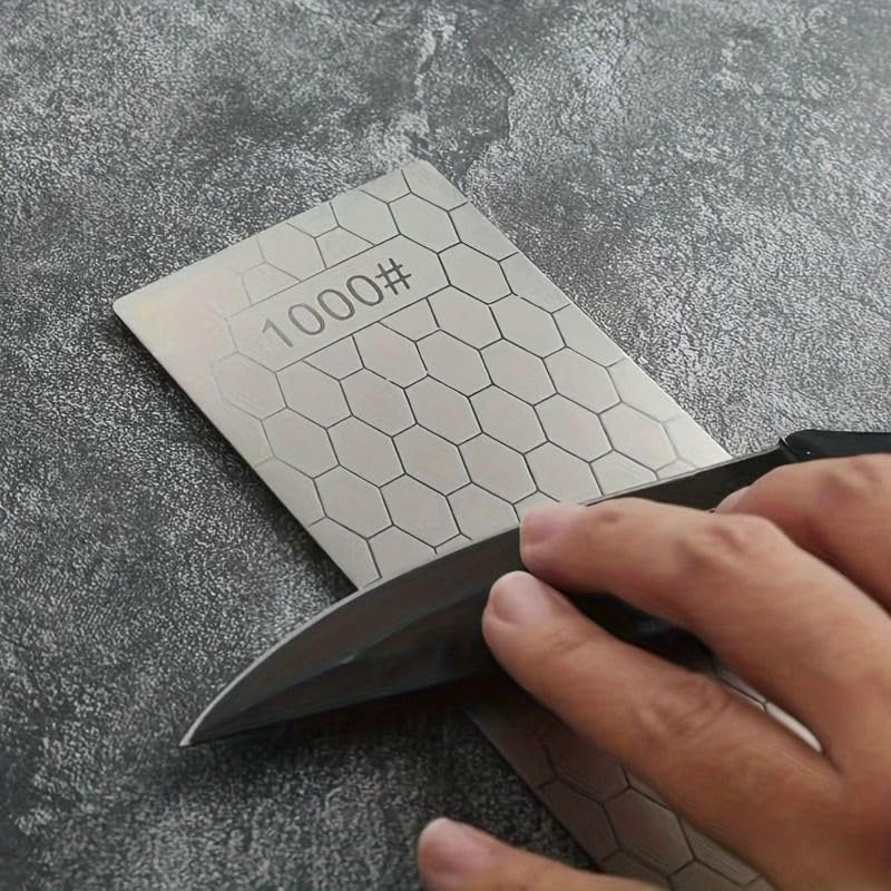 6 PCS Diamond Sharpening Plate with Honeycomb Surface Plate for Scissors Knives Outdoor Tools From Coarse to Extra Fine 400 (7 Count)