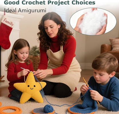 Welacer Pillow Stuffing 2.3lbs/36.8oz, Polyfill Stuffing for Stuffed Animals, Crafts, DIY Plush Toys, Back Cushions, Cloud Decoration, All-New Material Premium White Polyester Filling for Crochet