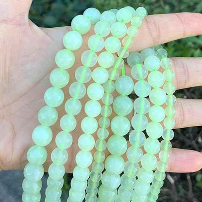 120pcs Adabele Natural New Jade Serpentine Healing Gemstone 6mm (0.24 inch) Round Loose Beads Gem Stone Spacer for Craft Jewelry Making GF11-6