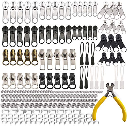 252Pcs Zipper Repair Kit Replacement Pulls Bags Jackets Luggage (252 Count)