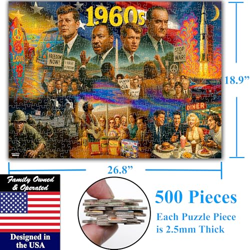 1960s 500 Pieces Very Large Pieces Jigsaw Puzzle
