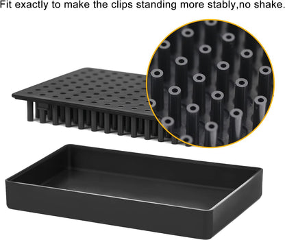 Model Painting Stand Base Holder and 10PCS Bendable Alligator Clip Sticks Set with Lager Clips,Miniature Model Holder for Painting, Airbrush Hobby Tools Accessories Holder Stand