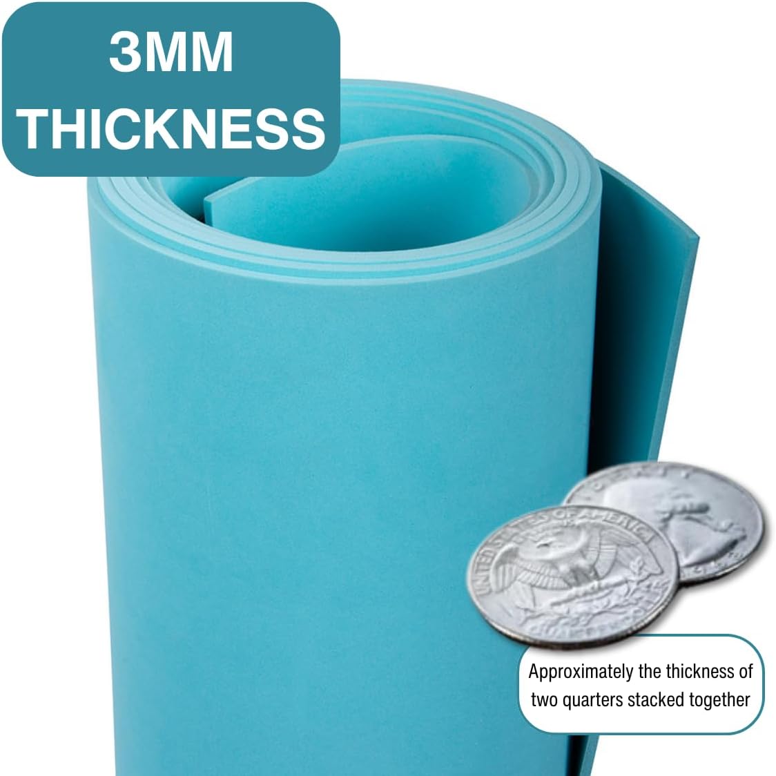 LotusFoam Large 3mm EVA Foam Sheet - 44"x 85" High Density Foam 130 kg/m3 for Cosplay, Costumes, Crafts, Flooring, Outdoor Use - 35 Colors (Dark Grey) - Dark Grey - Crafty Corner