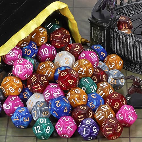 100pcs D12 Dice Set for Dungeon and Dragons (100 Count)