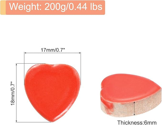 MECCANIXITY 200g Ceramic Mosaic Tiles for Crafts Bulk, Heart Red Ceramic Tiles for Mosaic Kits Garden Stepping Stone Cup Mat