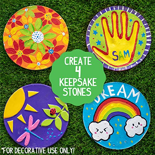 Mix & Mold Your Own & Make 4 DIY Personalized Stepping Stones