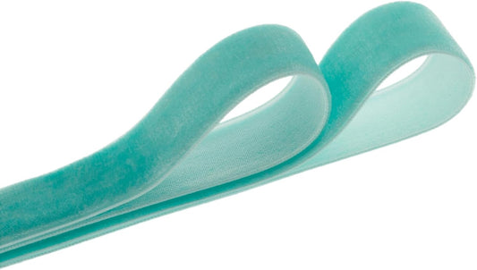 Vintage Turquoise Blue Velvet Ribbon, 1 Inch X 25Yd - Crafty Corner