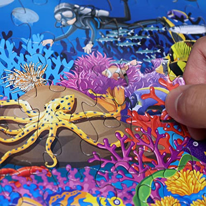 Colorful Ocean Life 500 Pieces with Large Pieces Jigsaw Puzzle for 13+