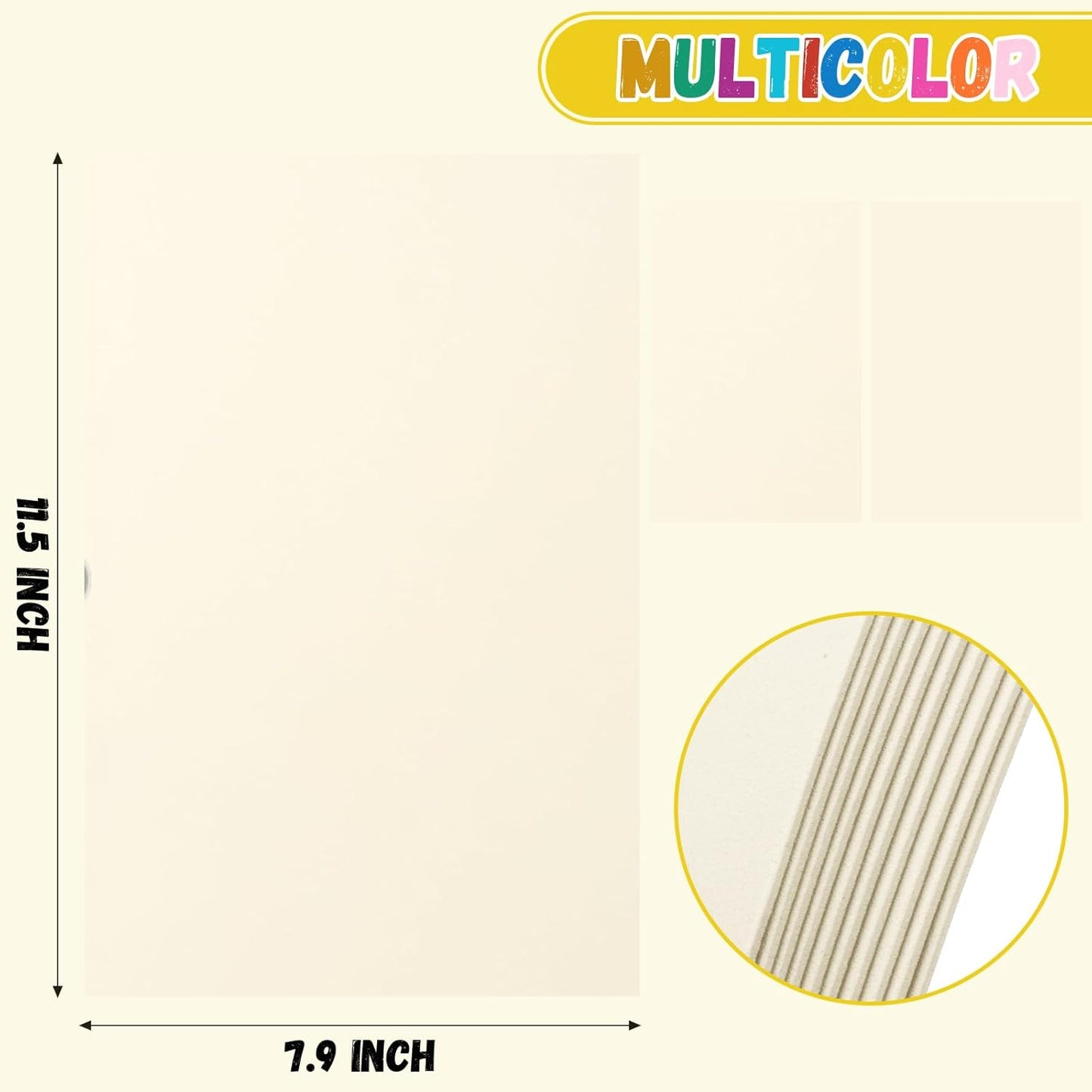10 Pack Foam Sheets Craft 8 x 12 inch, Eva Color Foam Paper for Art Crafts Projects, Classrooms Scrapbook Gift DIY Cutters Card Party Decoration (Ivory) - Crafty Corner