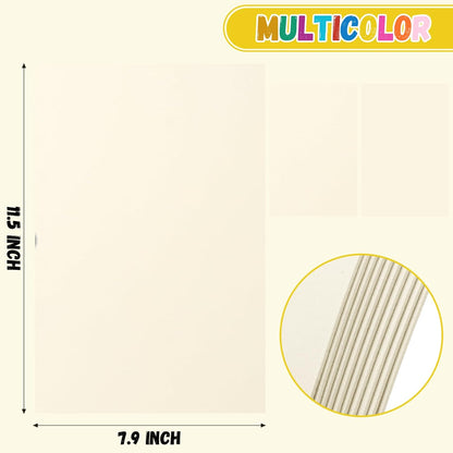 10 Pack Foam Sheets Craft 8 x 12 inch, Eva Color Foam Paper for Art Crafts Projects, Classrooms Scrapbook Gift DIY Cutters Card Party Decoration (Ivory) - Crafty Corner