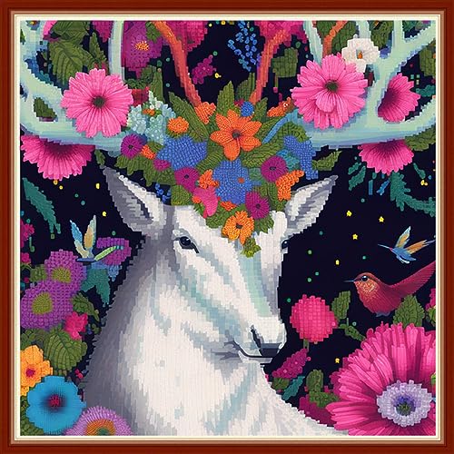 Stamped Cross Stitch Kits Full Range of Embroidery Patterns Starter Kits for Beginners Adult DIY Cross Stitches Needlepoint Kits 11CT