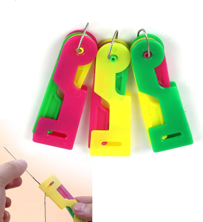 Automatic Needle Threader, DIY Hand Sewing Machine, Sewing Thread, for Embroidery, Cross Stitch Craft, 5PCS, (Random Color) (Asian, Packs, 5)