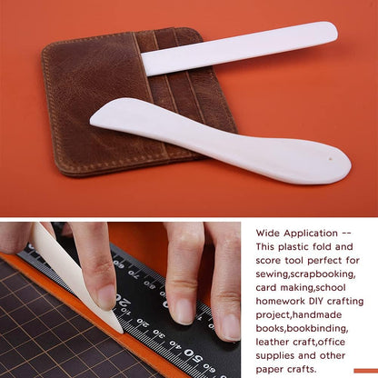 8 PCS Bone Folder Tool, Plastic Bone Folder Paper Creaser Set Scoring Tool for Paper Crafts Book-Binding Card Making and Office Supplies for Diy Handmade Leather Burnishing Bookbinding Books Cards