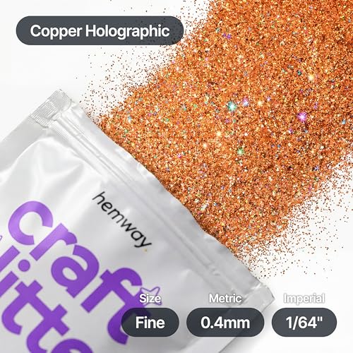 Craft Glitter Copper Holographic 100g Fine Glitter (3.5 Ounce)