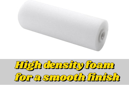 4 inch Paint Roller Covers,Foam Refill for Paint Rollers,Naps for Paint Roller Brush, Small Roller Nap with High Density Sponge Paint Roller Sleeve Replacements(10 Pieces)