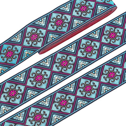 2 Inch Embroidered Woven Ribbon