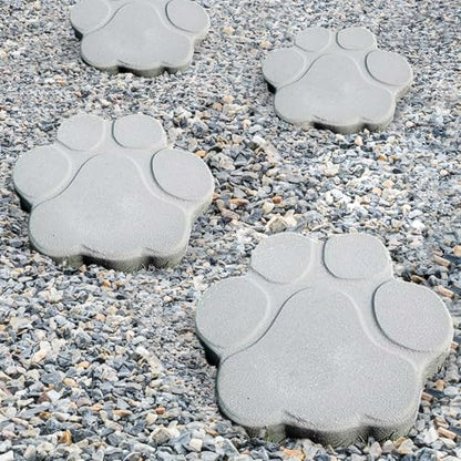 Set of 2 Large Paw Print Stepping Stones Mold (2 Count)