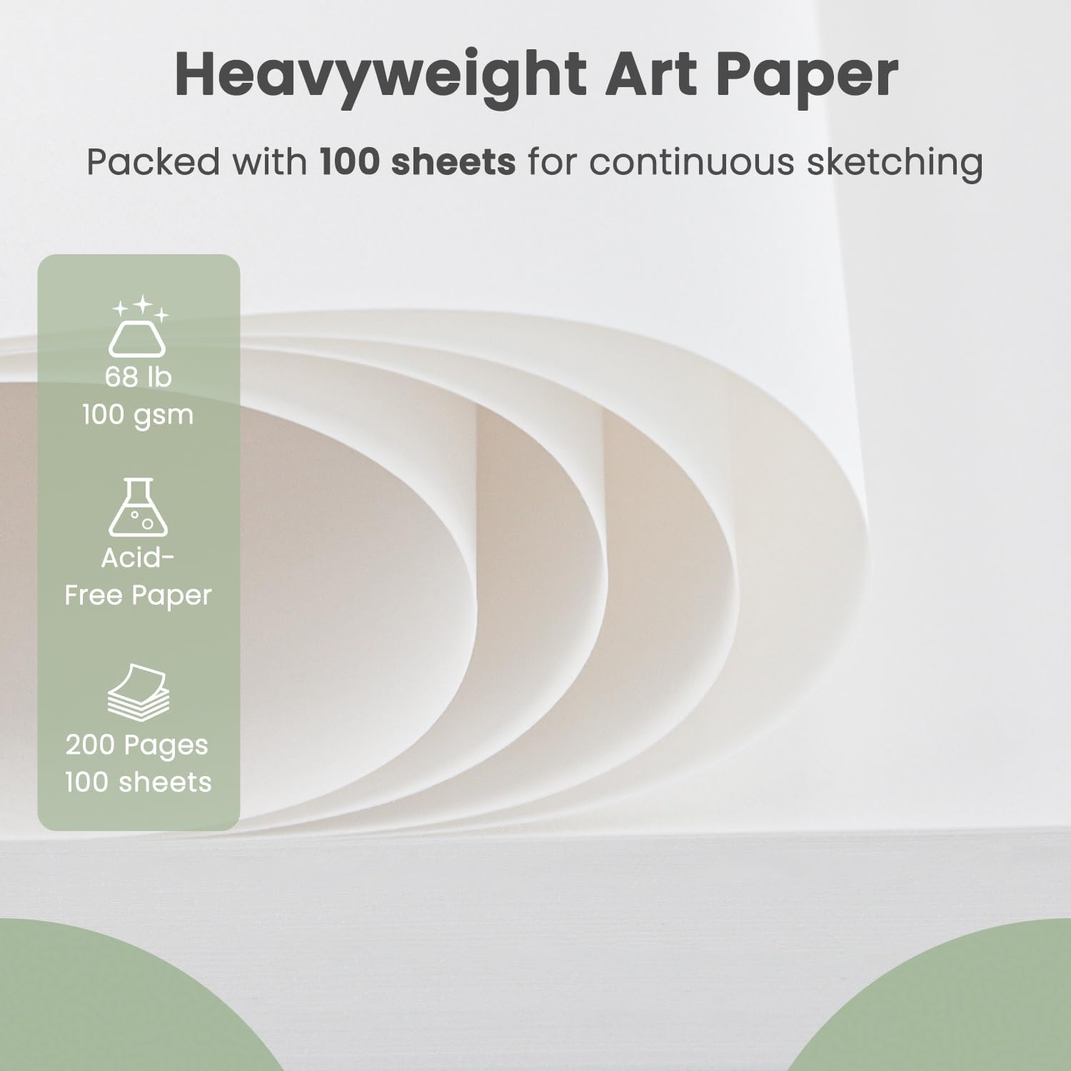 Sketch Pad 9x12 Inch, 1 Pack-100 Sheets Spiral Drawing Paper for Kids，68lb/100gsm Drawing Sketchbook for Kids Ages 8-12, Drawing Book for Adults, Teens, Painting, Drawing & Art Supplies. - Crafty Corner