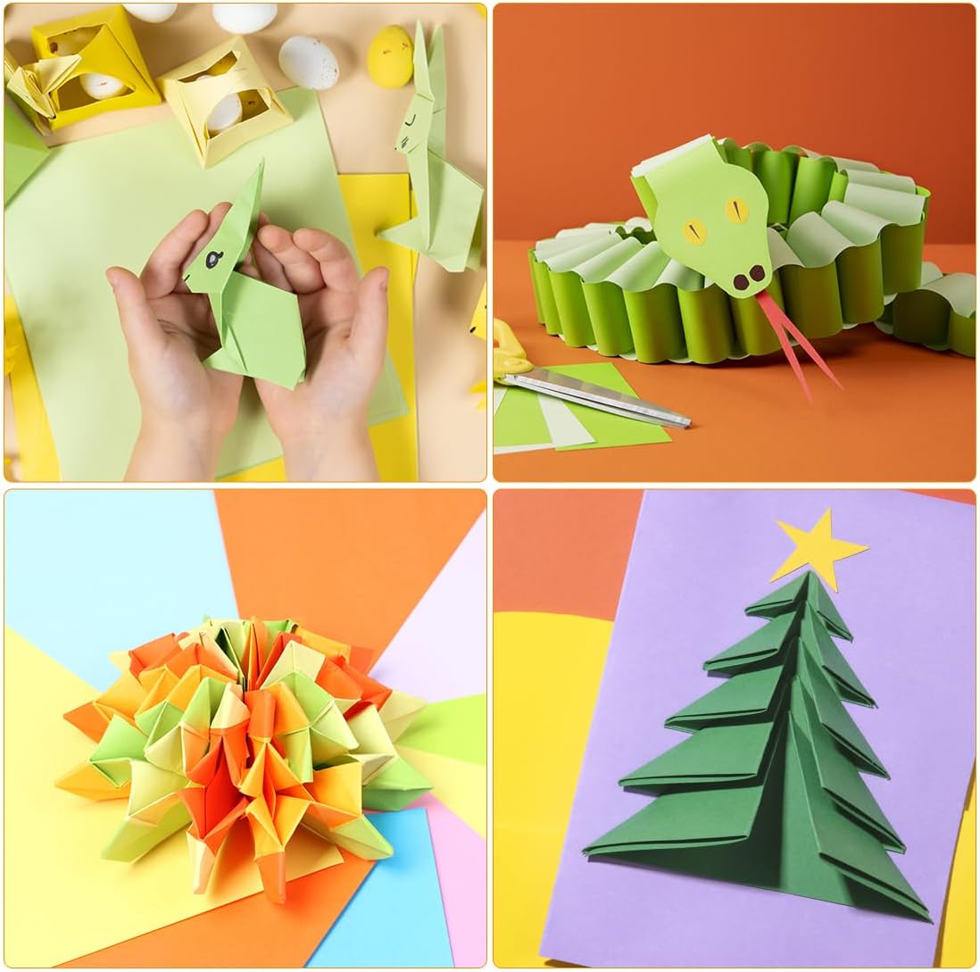 Opret Origami Paper Large, 100 Sheets 9.8x9.8 inch 25x25 cm Origami Paper 50 Vivid Colors Single Sided for Arts and Crafts Projects - Crafty Corner