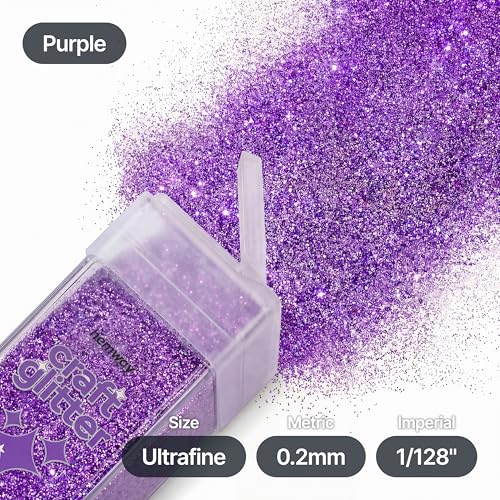 Craft Glitter Shaker Purple 130g Ultrafine (4.5 Ounce)