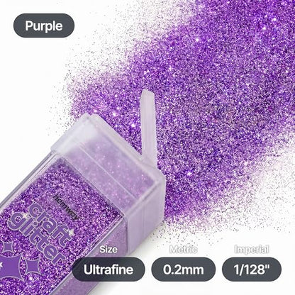 Craft Glitter Shaker Purple 130g Ultrafine (4.5 Ounce)