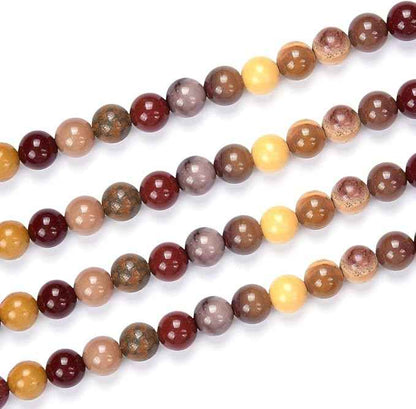 45pcs Adabele Natural Mookaite Jasper Healing Gemstone 8mm (0.31 inch) Round Loose Beads Gem Stone Spacer for Craft Jewelry Making GF22-8
