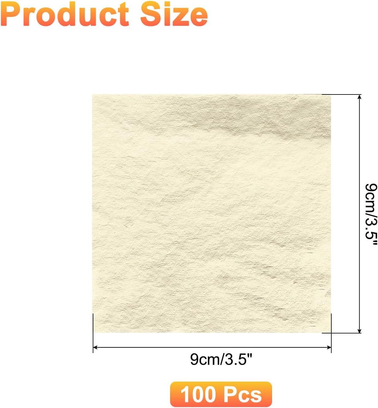 uxcell 100pcs Leaf Sheets, 3.5" x 3.5" Foil Sheets Paper Sheets for DIY Crafts Painting Nails Resin Furniture Decoration(Champagne Silver)