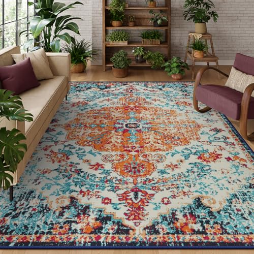Reine Boho Rugs for Living Room 8x10