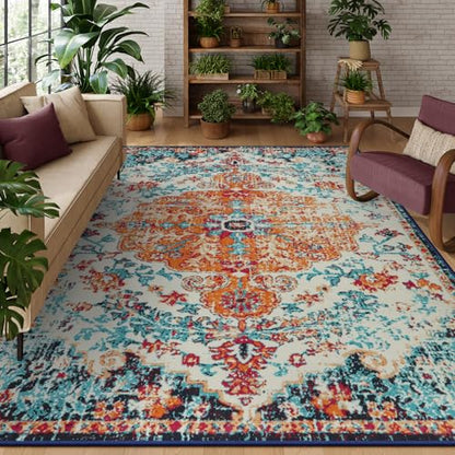 Reine Boho Rugs for Living Room 8x10