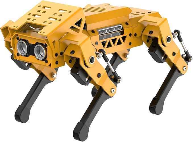 MechDog Robot Dog for Arduino Python Scratch microbit Starter Robot Kit AI Vision Voice Interaction, Self-Balancing Object/Command Recognition & Tracing Bionic Quadruped STEM Programming Science Set