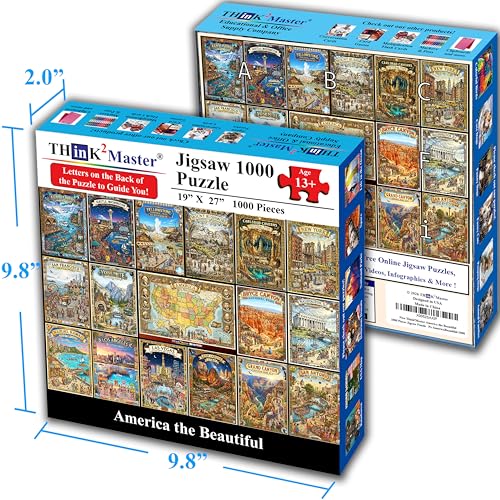 America the Beautiful 1000 Pieces Large Format Jigsaw Puzzle