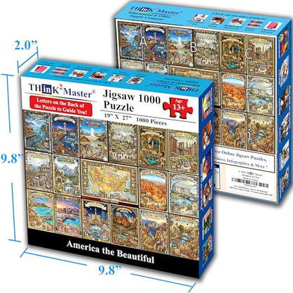 America the Beautiful 1000 Pieces Large Format Jigsaw Puzzle