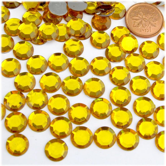 The Crafts Outlet 144pc Rhinestones Round 10mm - Flatback Champagne - Crafty Corner