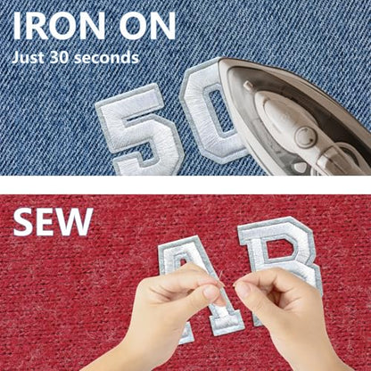 Letter and Number Iron On Patches (72 Count)