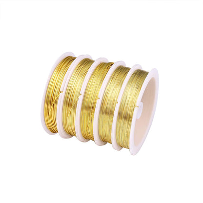 Gold Copper Wire 0.8mm Bead Cord for Bracelet Necklace Charm Beading Jewelry Making 9yard - Crafty Corner