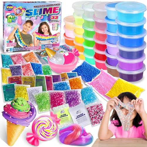 33 Cups Jumbo Slime Kit for Kids